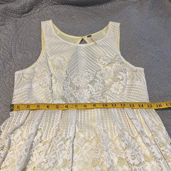 Free People White and Yellow Lace Dress - Picture 9 of 12